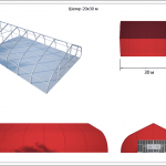 Тентовый ангар 20х30